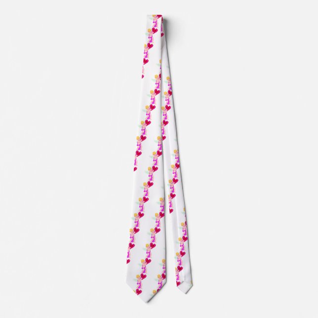 Vintage Valentine Cupid With Heart Tie (Front)