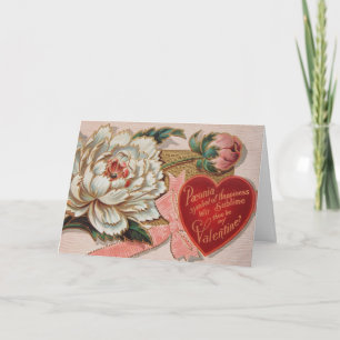 Vintage Valentine custom greeting card