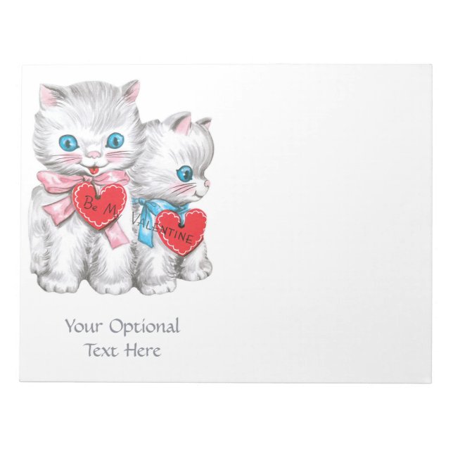 Vintage Valentine custom notepads (Front)