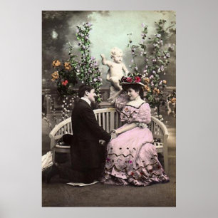 Vintage Valentine Date Poster