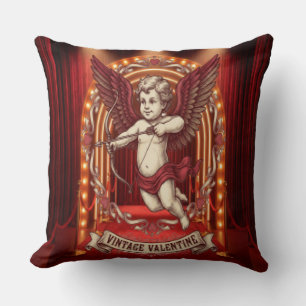 Vintage Valentine Day  Throw Pillow