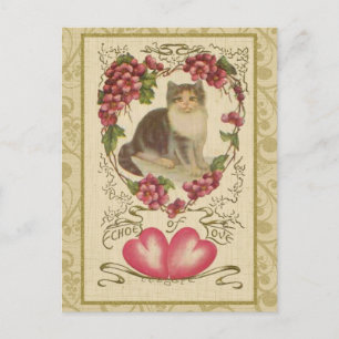 Vintage Valentine Ephemera and Altered Art Holiday Postcard