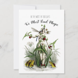 Vintage Valentine Finding Magic Holiday Card