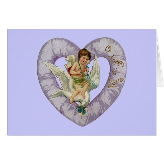 Vintage Valentine Heart Card (Front Horizontal)
