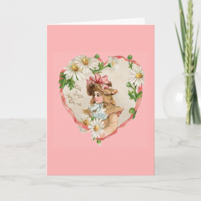 Vintage Valentine Heart Card (Front)