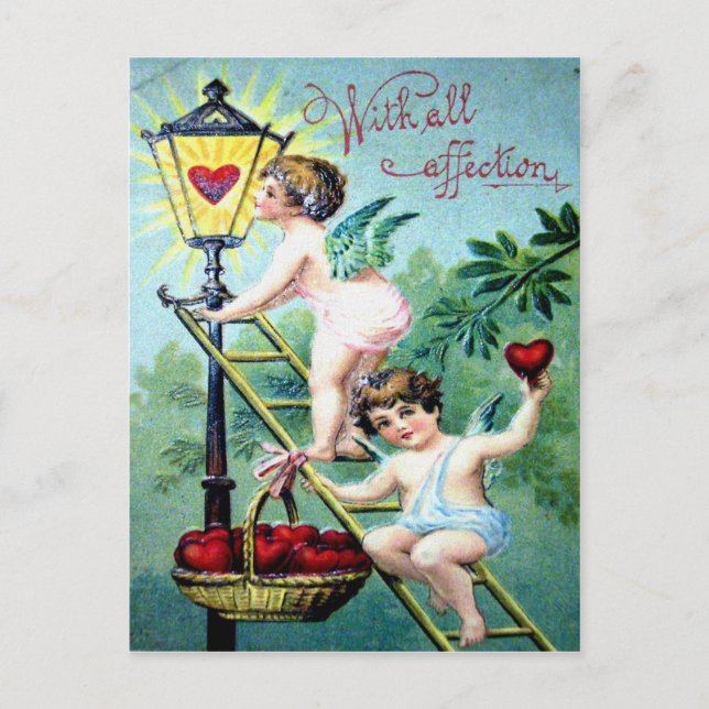 Vintage Valentine Holiday Postcard (Front)
