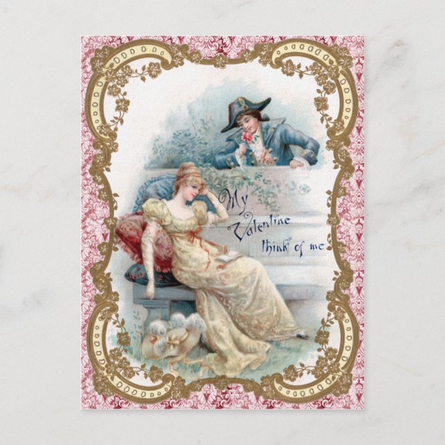 Vintage Valentine Holiday Postcard (Front)