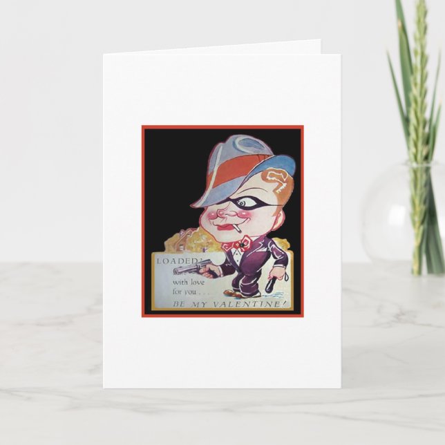 Vintage Valentine - Loaded with Love, Holiday Card (Front)