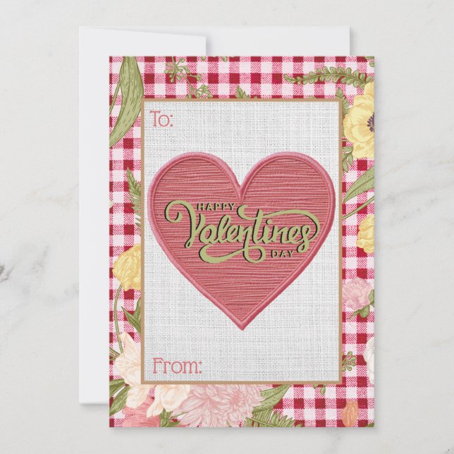 Vintage Valentine: Love in Every Thread Holiday Card (Front)