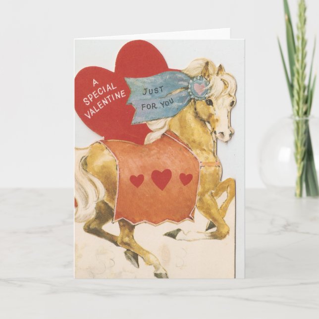 Vintage Valentine Palomino Holiday Card (Front)