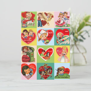 Vintage Valentine Patchwork Holiday Card