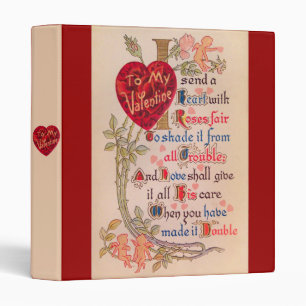 Vintage Valentine Poem Binder