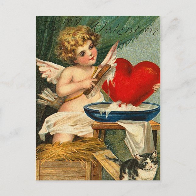 Vintage Valentine Postcard (Front)