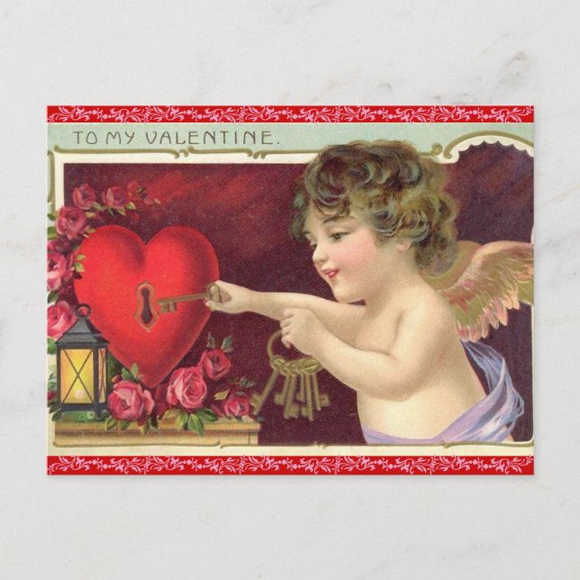 Vintage Valentine Postcard (Front)