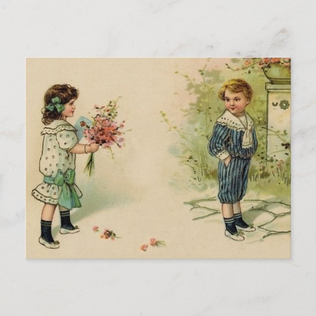 Vintage Valentine Postcard (Front)