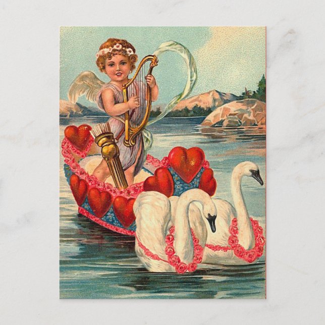 Vintage Valentine Postcard (Front)