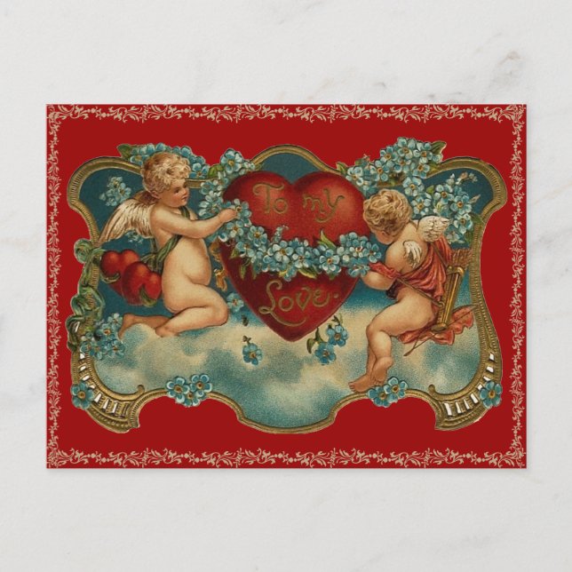 Vintage Valentine Postcard (Front)