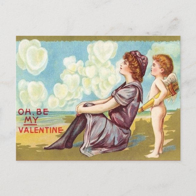 Vintage Valentine Postcard (Front)