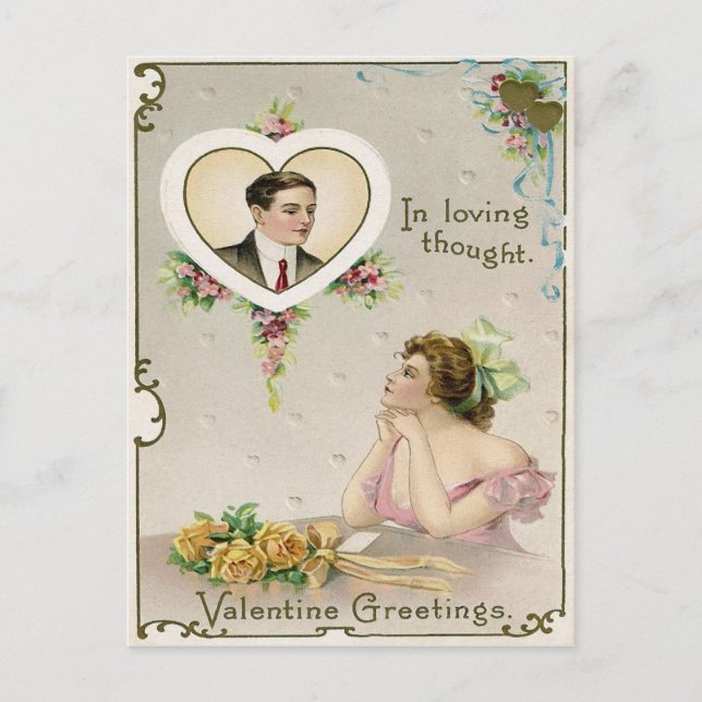 Vintage Valentine Postcard (Front)