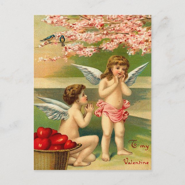 Vintage Valentine Postcard (Front)