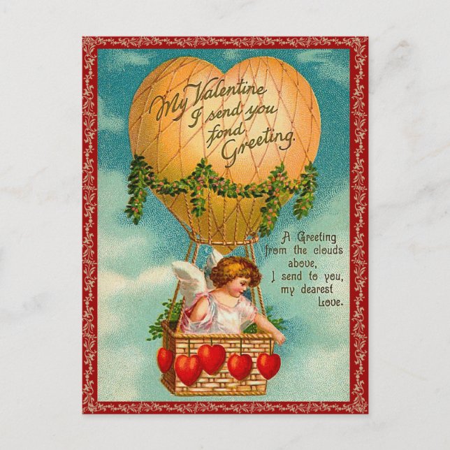 Vintage Valentine Postcard (Front)