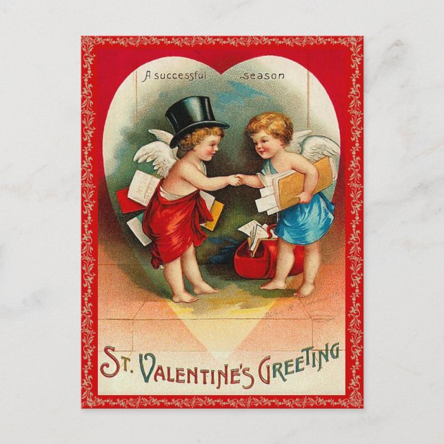 Vintage Valentine Postcard (Front)