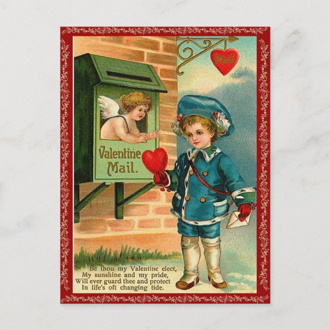 Vintage Valentine Postcard (Front)
