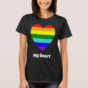 Vintage Valentine Rainbow My Heart T-Shirt