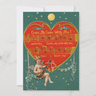 Vintage Valentine’s Day Cherub  Holiday Card