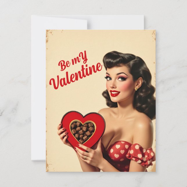 Vintage Valentine’s Day Holiday Card (Front)