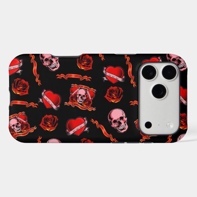 Vintage Valentine Skully Tats (Back (Horizontal))