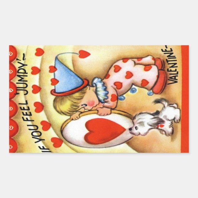 Vintage Valentine Sticker (Front)