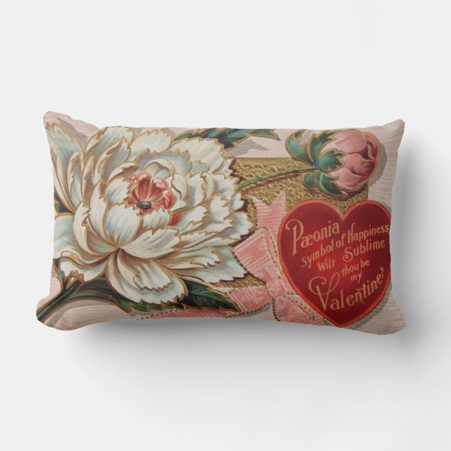 Vintage Valentine throw pillow (Front)
