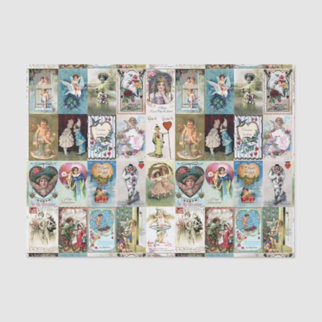 Vintage Valentine Tissue Paper (Front)