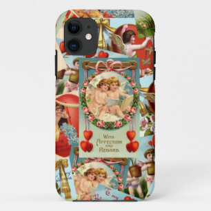 Vintage Valentines collage iPhone 11 Case