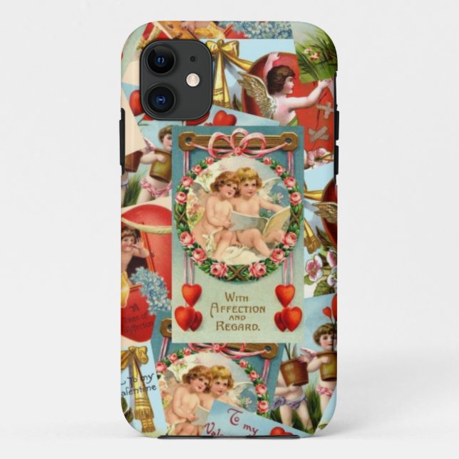 Vintage Valentines collage Case-Mate iPhone Case (Back)