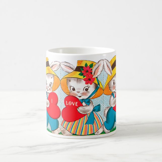 Vintage Valentine's Day Card Image on Mug (Center)