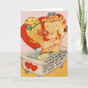 Vintage Valentine's Day Catch Greeting Card