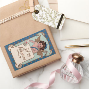 Vintage Valentine's Day, Cherub with Love Letters Sticker