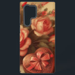 Vintage Valentine's Day Chocolates and Flowers Samsung Galaxy Case<br><div class="desc">classic</div>