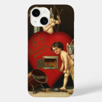 Vintage Valentines Day Cupid, Angels Burning Love