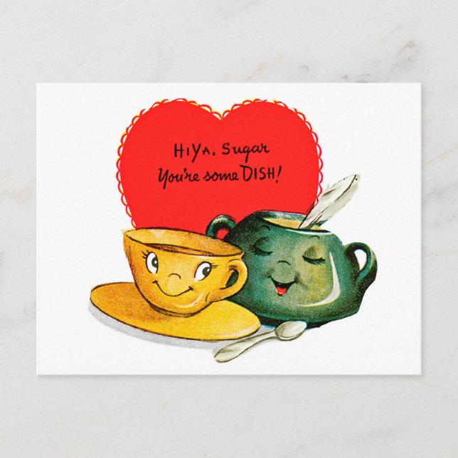 Vintage Valentine's Day Greeting Postcard (Front)