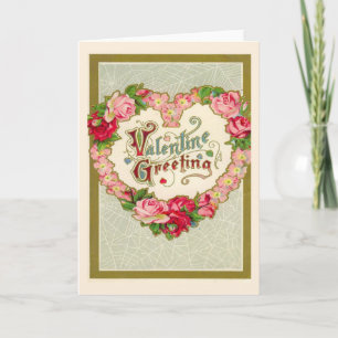 Vintage Valentines Day Holiday Card