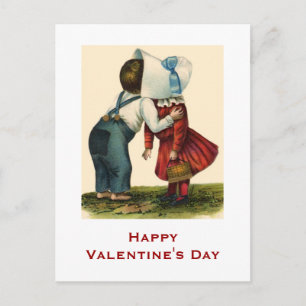 Vintage Valentine's Day Kissing Post Card