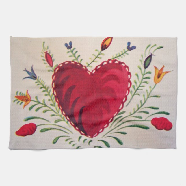 Vintage : Valentine's day - Kitchen Towel (Horizontal)