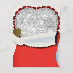 Vintage Valentine's Day Newlyweds Love and Romance Announcement Postcard
