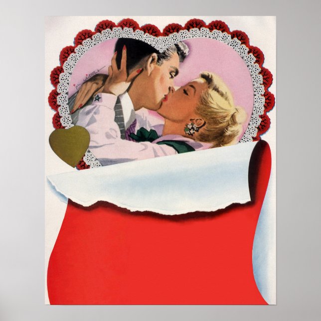 Vintage Valentine's Day Newlyweds Love and Romance Poster (Front)