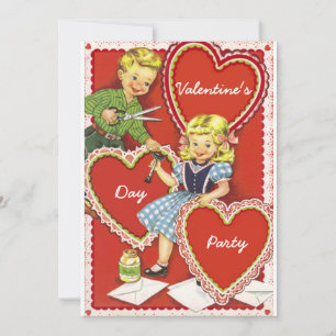 Vintage Valentines Day Party V2 Invitation