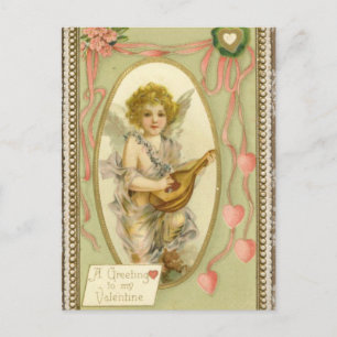  Vintage valentines day  postcard