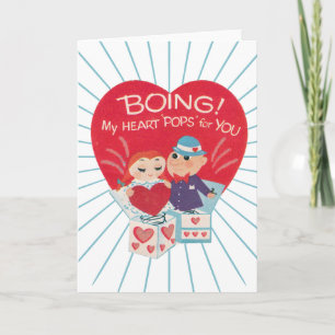 Vintage Valentines Day retro cards